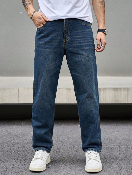 Royal Indigo Blue Straight Fit Jeans