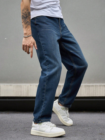 Royal Indigo Blue Straight Fit Jeans