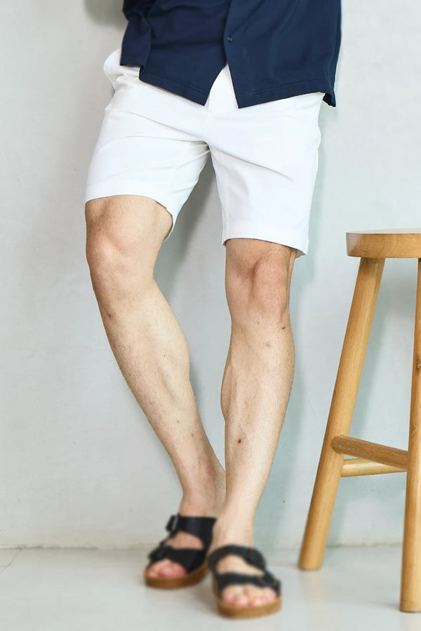 Cotton White Marina Shorts