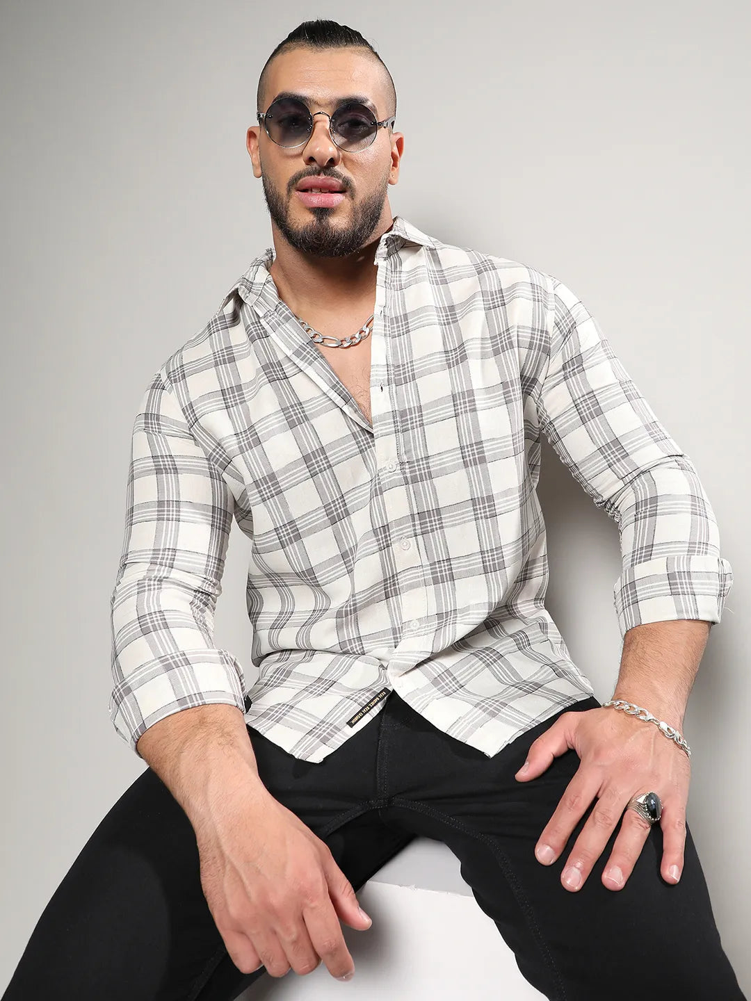 Multicolour Checkered Casual Shirt