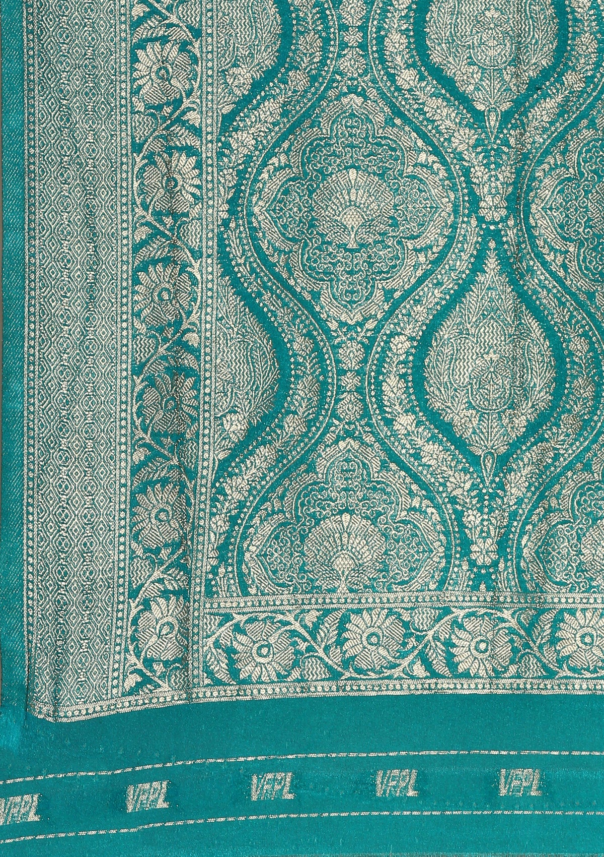 Burnt Orange Zari Woven Georgette Saree