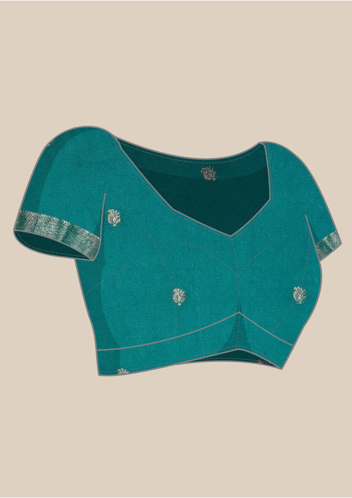 Burnt Orange Zari Woven Georgette Saree