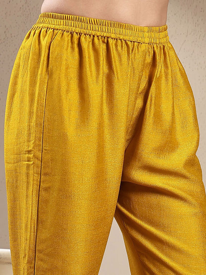 Women Solid Embroidered Kurta with Pyjamas & Dupatta