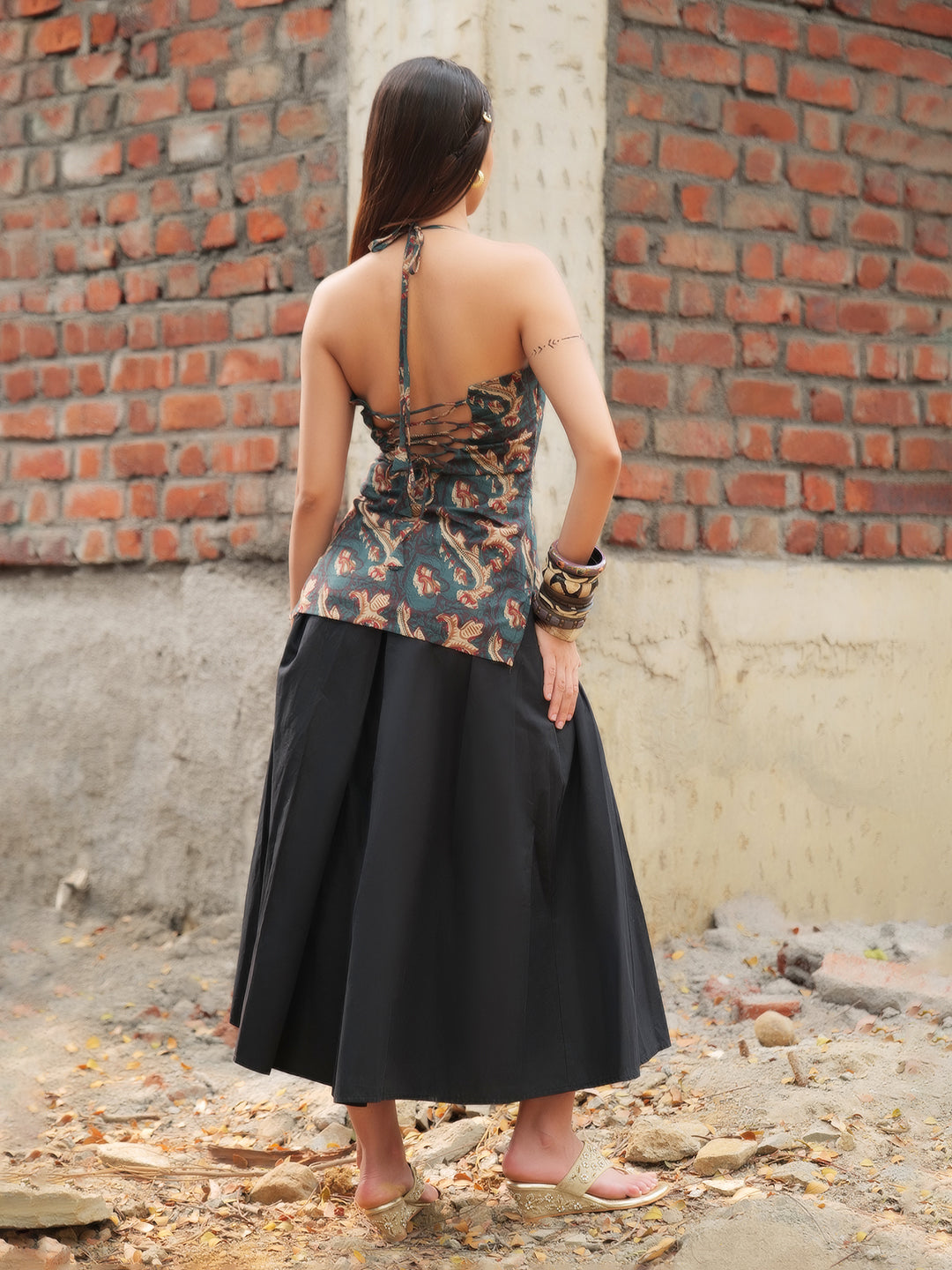 Mariya Halter Neck Corset Kurti