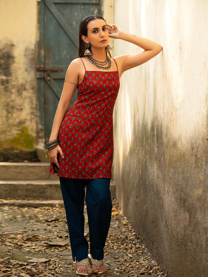 Ramya Noodle Strap Corset Kurti
