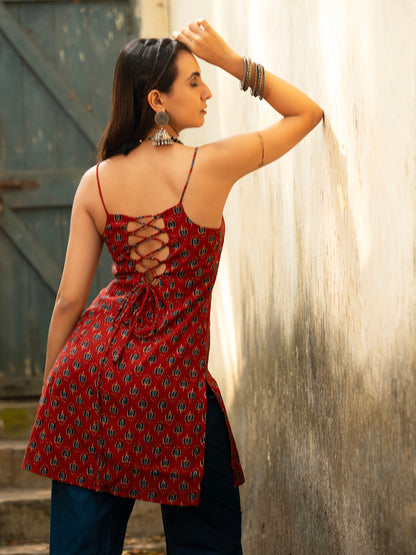 Ramya Noodle Strap Corset Kurti