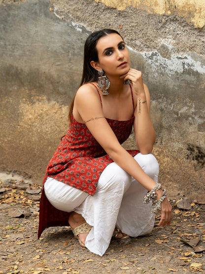 Sia Noodle Strap Corset Kurti