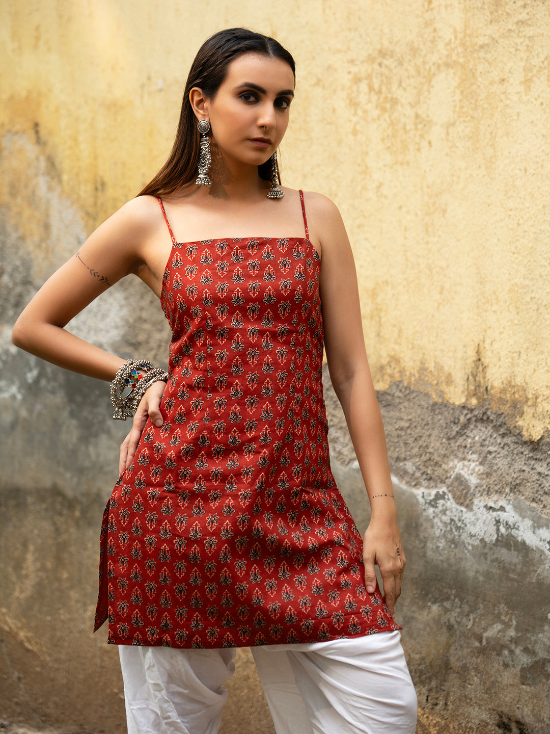 Sia Noodle Strap Corset Kurti