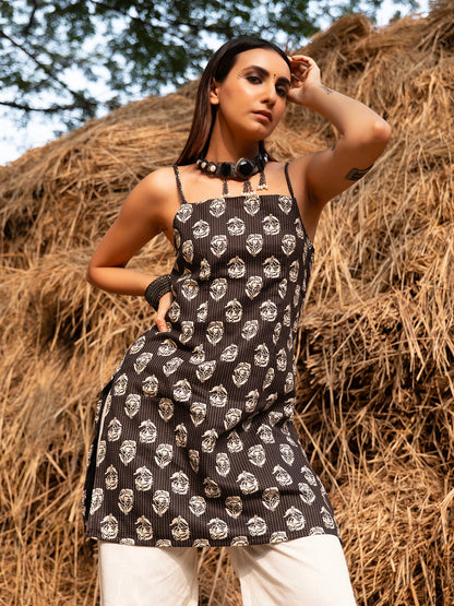 Kalika Noodle Strap Corset Kurti