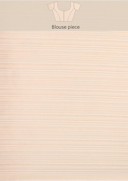 Pastel Orange Ombre Metallic Zari Striped Chiffon Saree