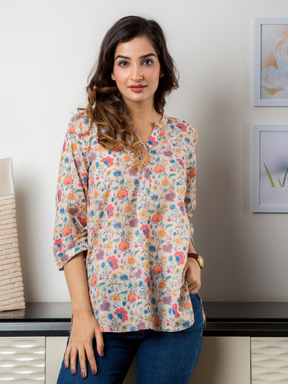 Melody Tunic - Cotton Linen Poly Blend