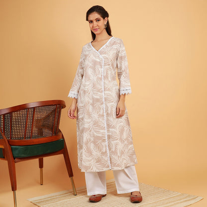 Soft Fern Kurta With Trousers