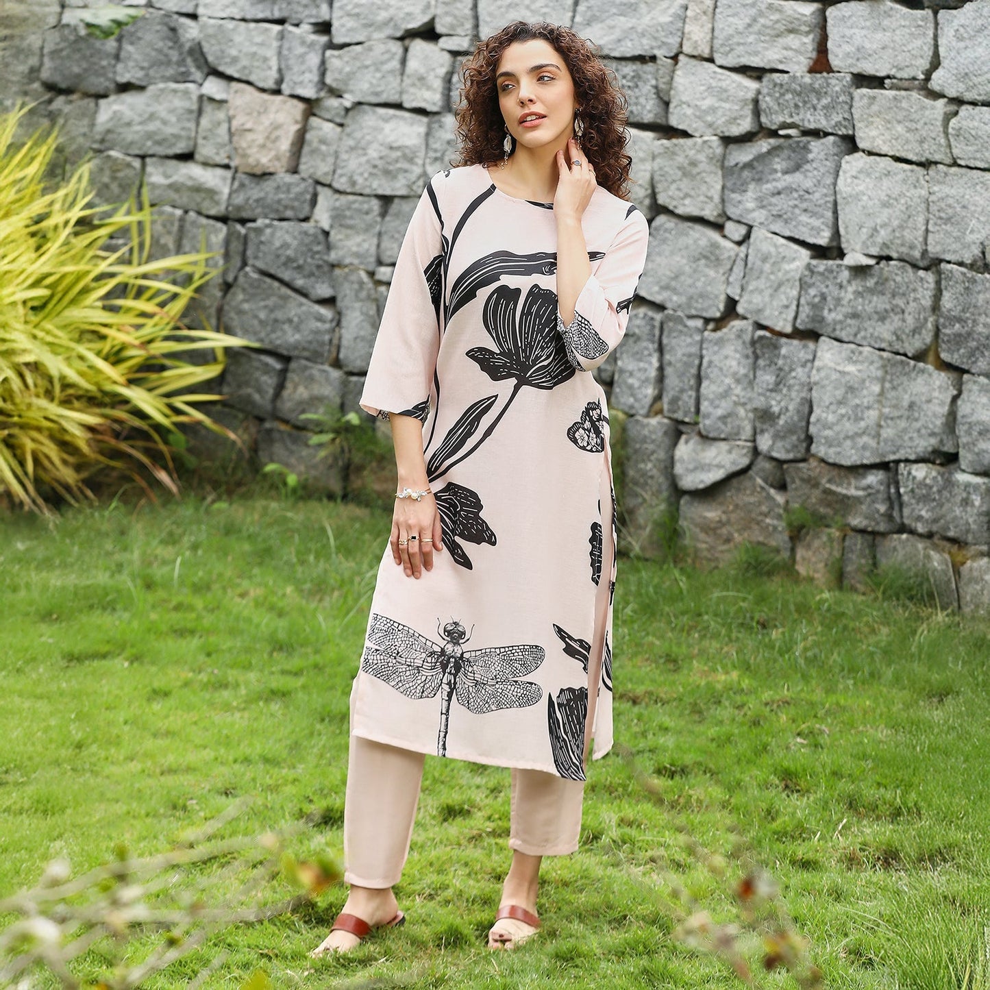 Fluttering Petals Kurta Set