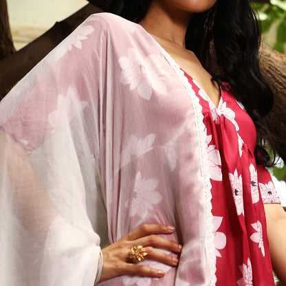 Water Lilies Kurta With Trousers And Dupatta