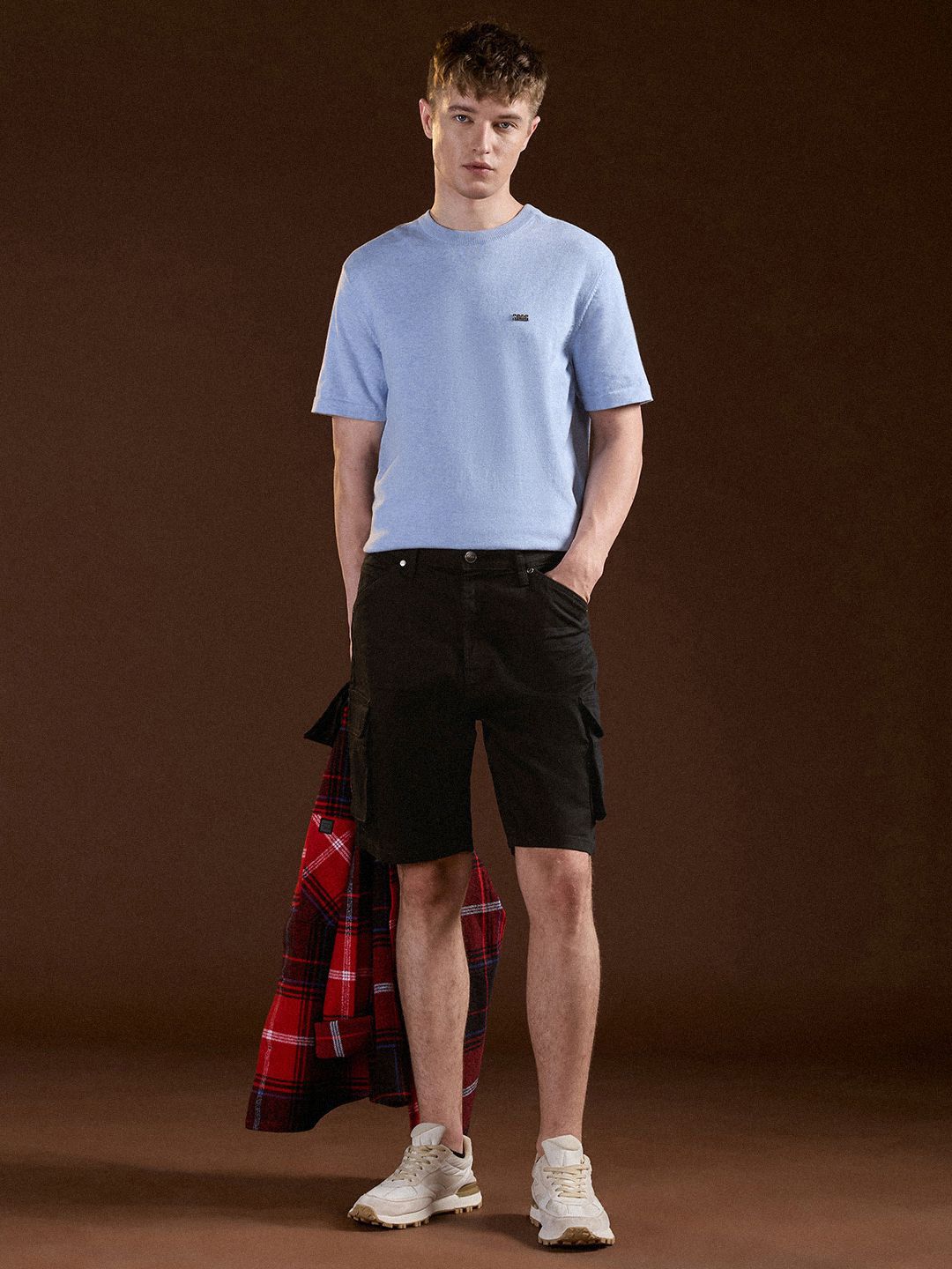 Men Cotton Solid Denim Shorts