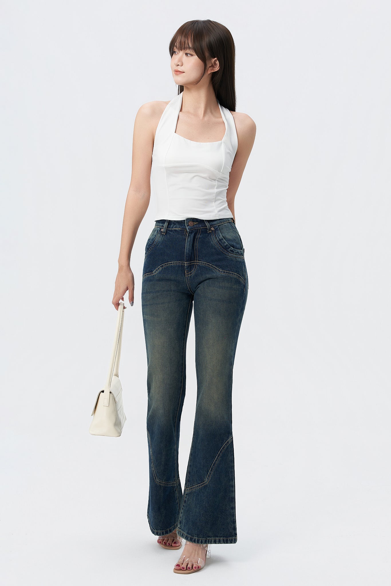 Retro Old School Flare Bootleg Jeans