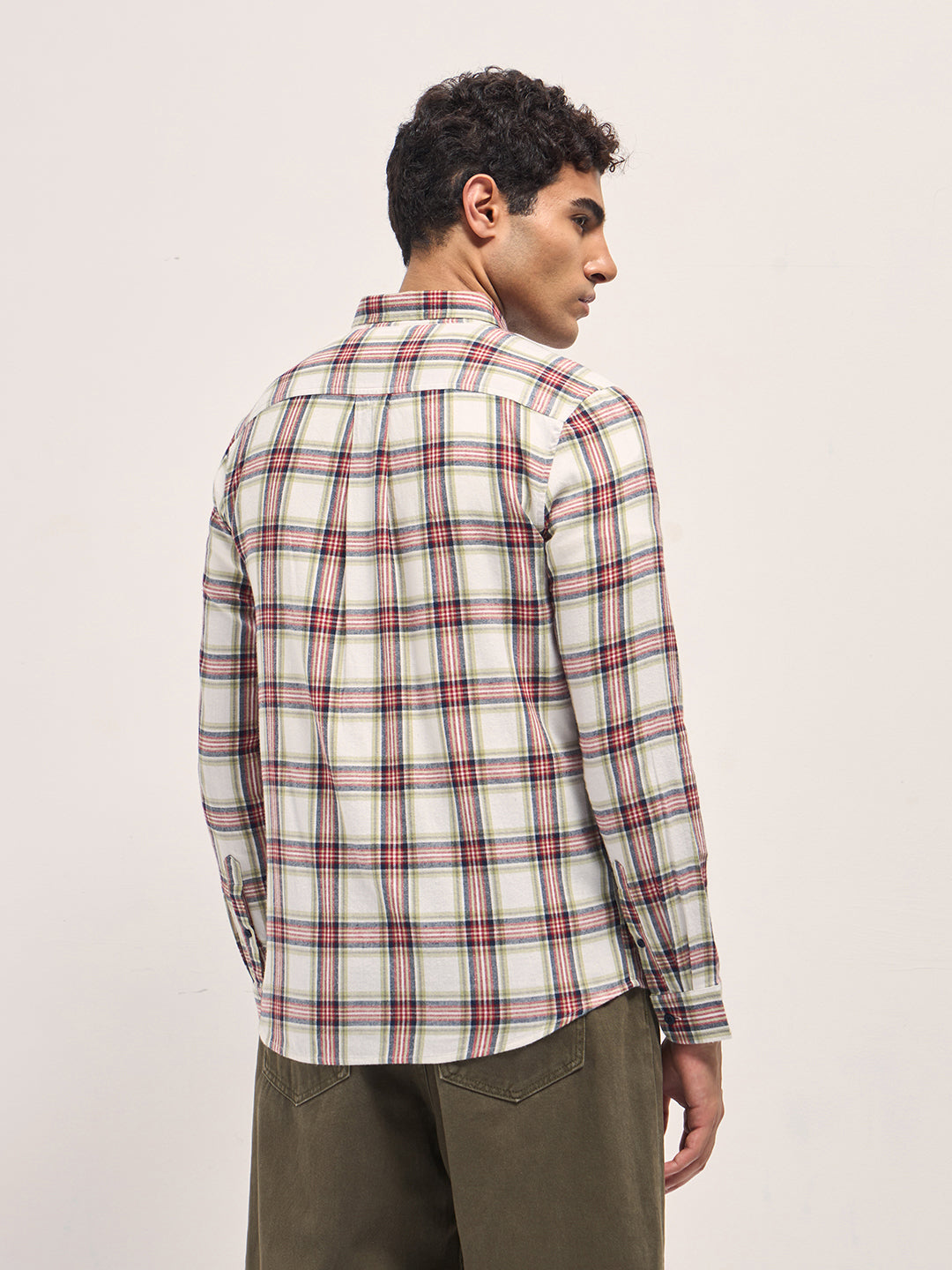 Multi-Color Tartan Check Slim Fit Casual Shirt