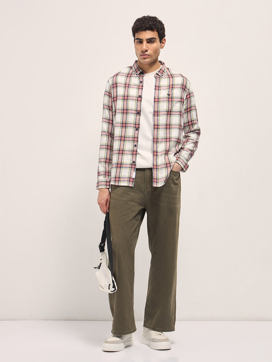 Multi-Color Tartan Check Slim Fit Casual Shirt