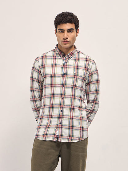 Multi-Color Tartan Check Slim Fit Casual Shirt