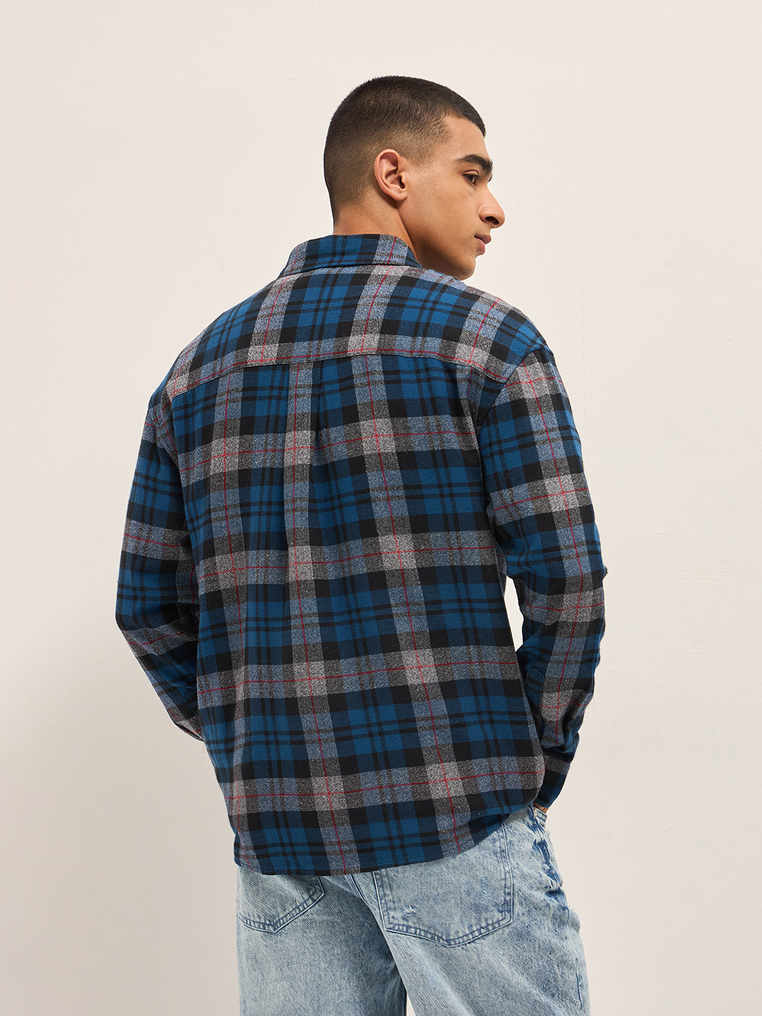 Multi-Color Checked Relax Fit Casual Shirt