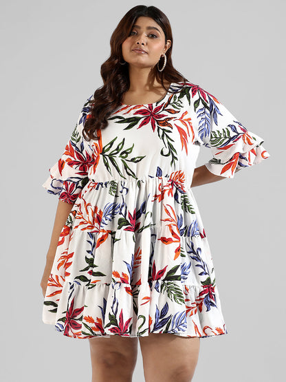 Floral Design Stylish Casual Dresses