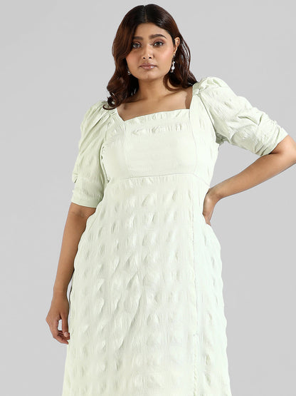 Solid Side Cut Design Stylish Casual Dress