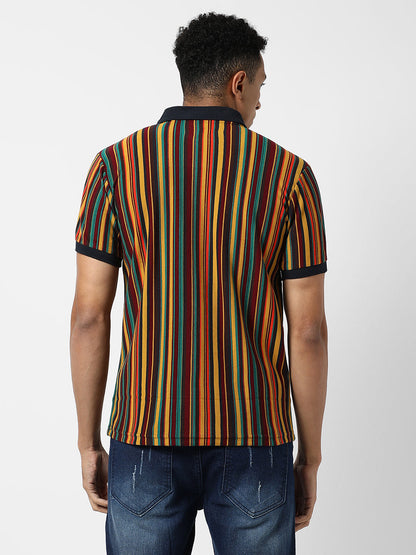 Candy Striped Polo T-Shirt