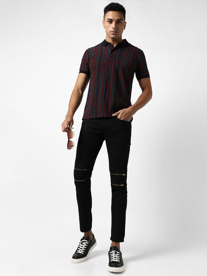 Candy Striped Polo T-Shirt