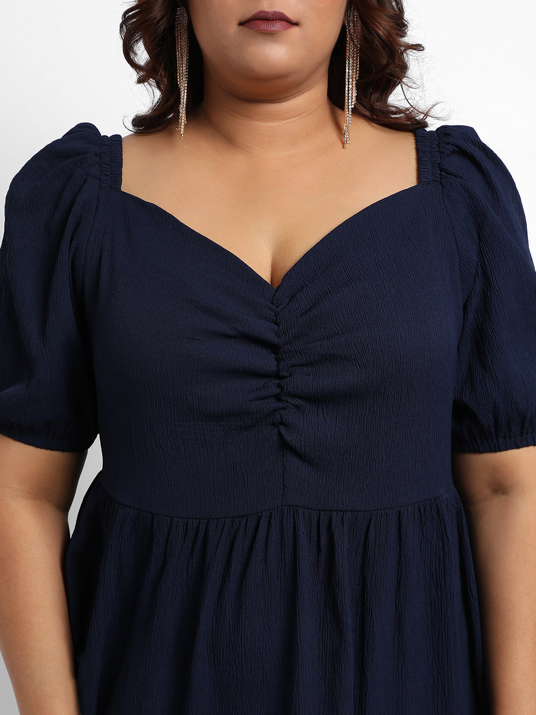 Midnight Blue Three-Tier Dress