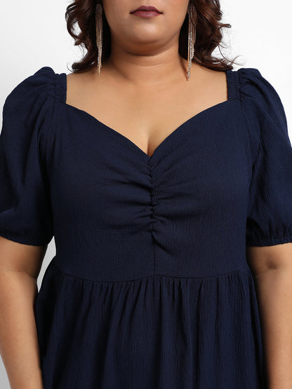 Midnight Blue Three-Tier Dress