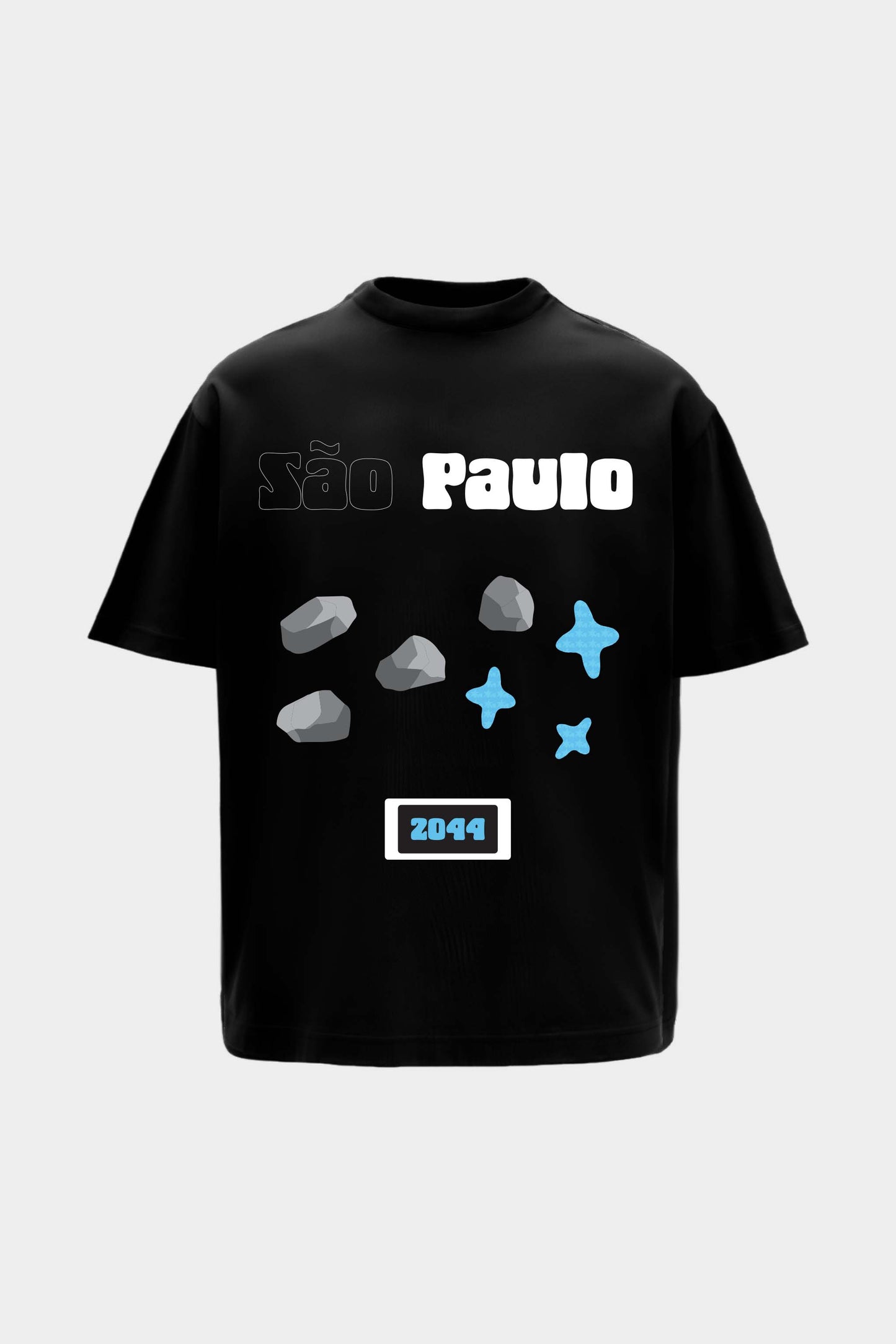 Sao Paulo Black Oversized T-Shirt