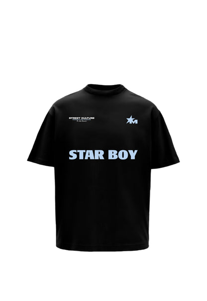 Star Boy Black Oversized T-Shirt