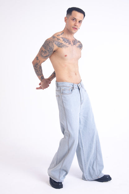 SuperBaggy Jeans: Contrast Grey