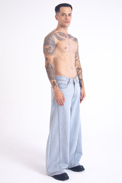 SuperBaggy Jeans: Contrast Grey