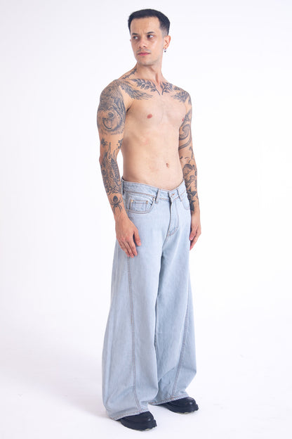 SuperBaggy Jeans: Contrast Grey