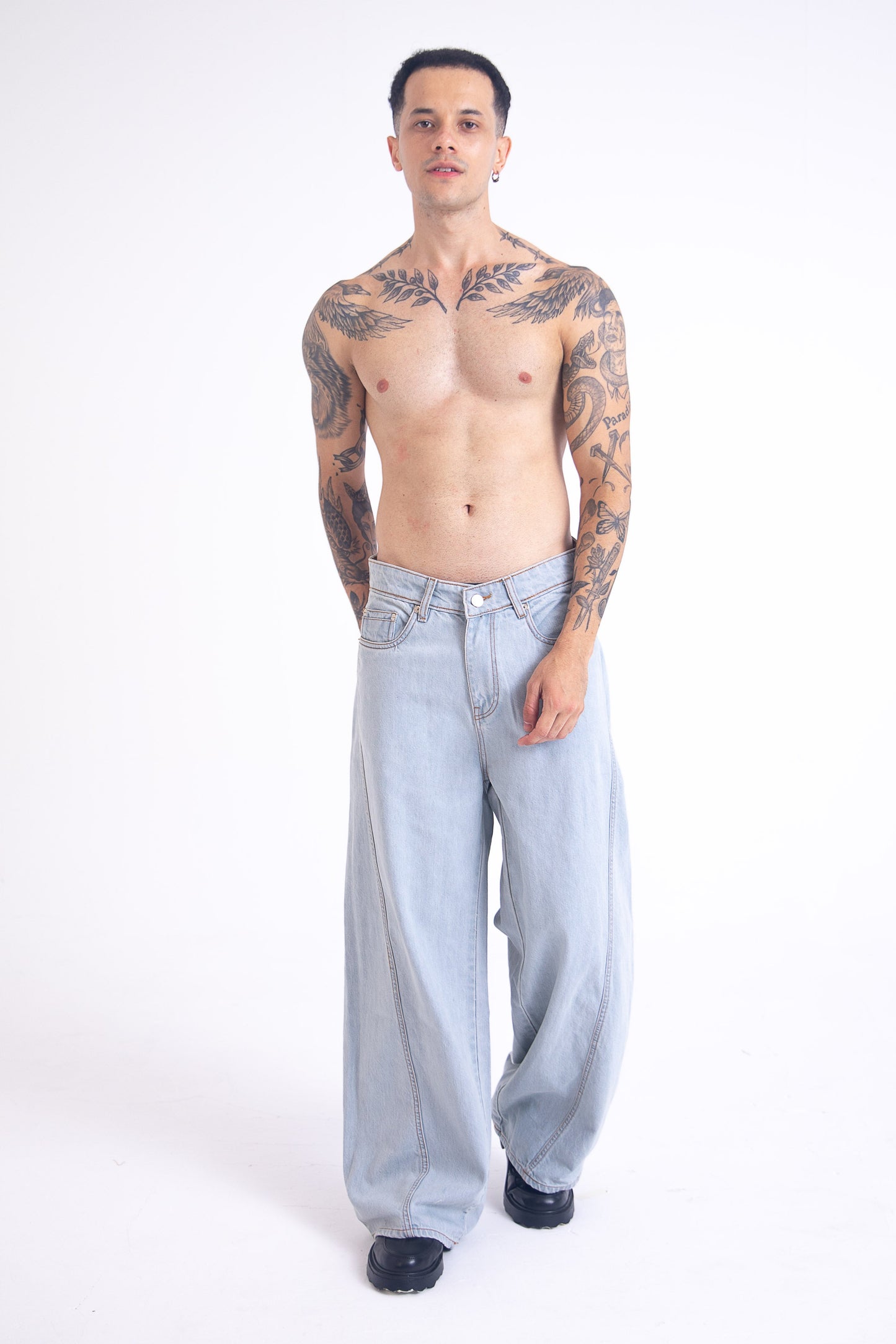 SuperBaggy Jeans: Contrast Grey