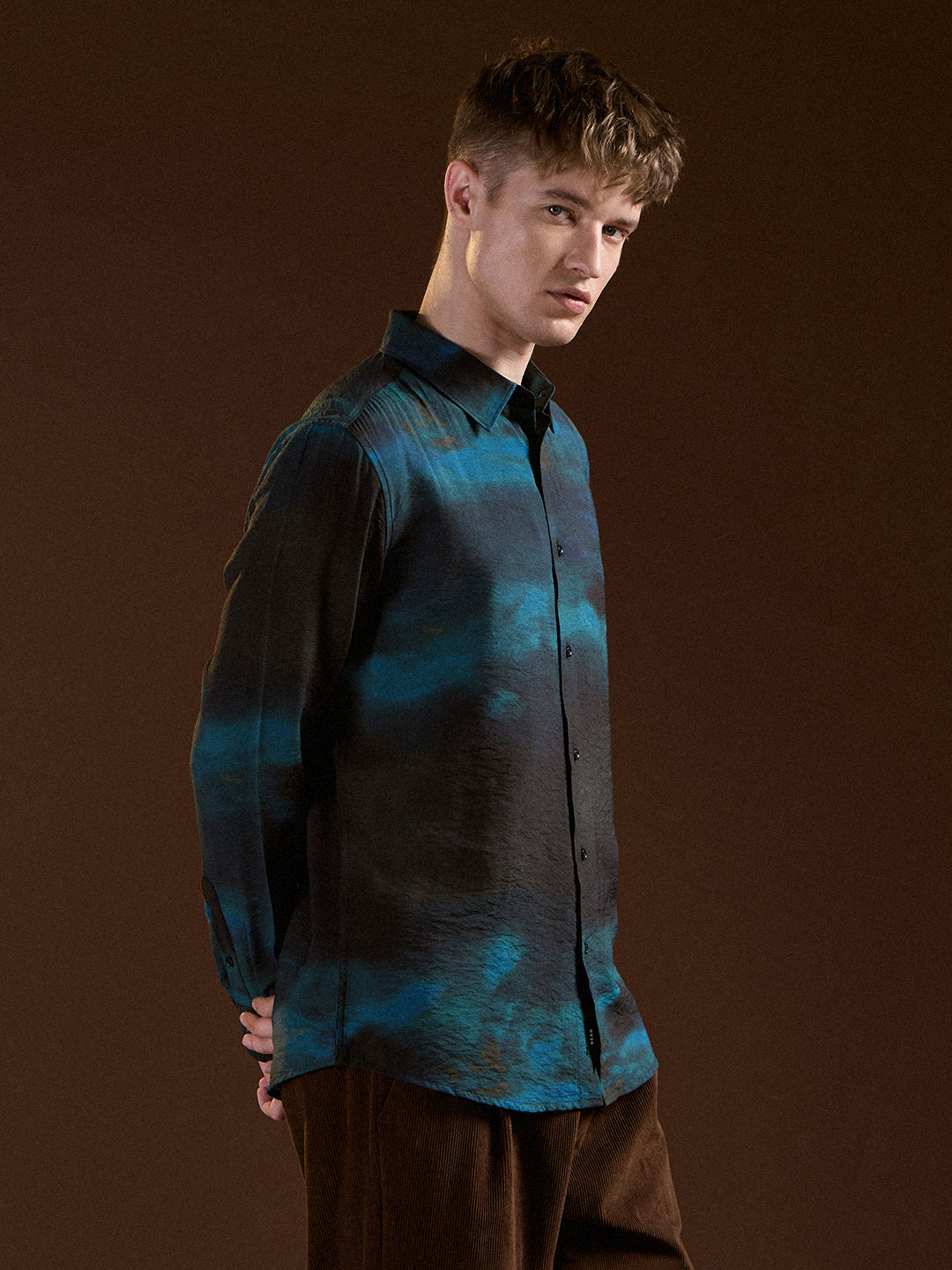 Multi-Color Digital Print Slim Fit Casual Shirt