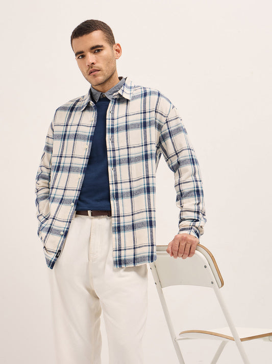 Multi-Color Checkered Relax Fit Flannel Overshirt