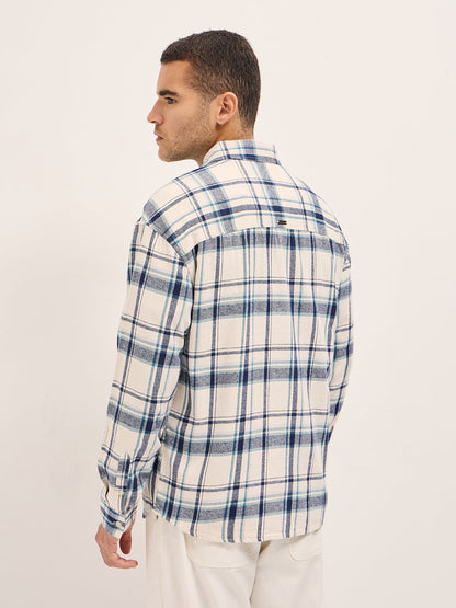 Multi-Color Checkered Relax Fit Flannel Overshirt
