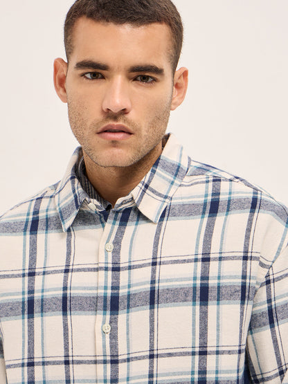 Multi-Color Checkered Relax Fit Flannel Overshirt