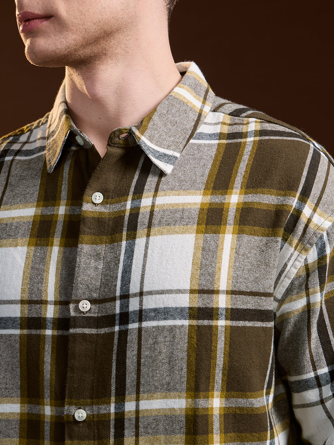 Multi-Color Flannel Checked Relax Fit Overshirt