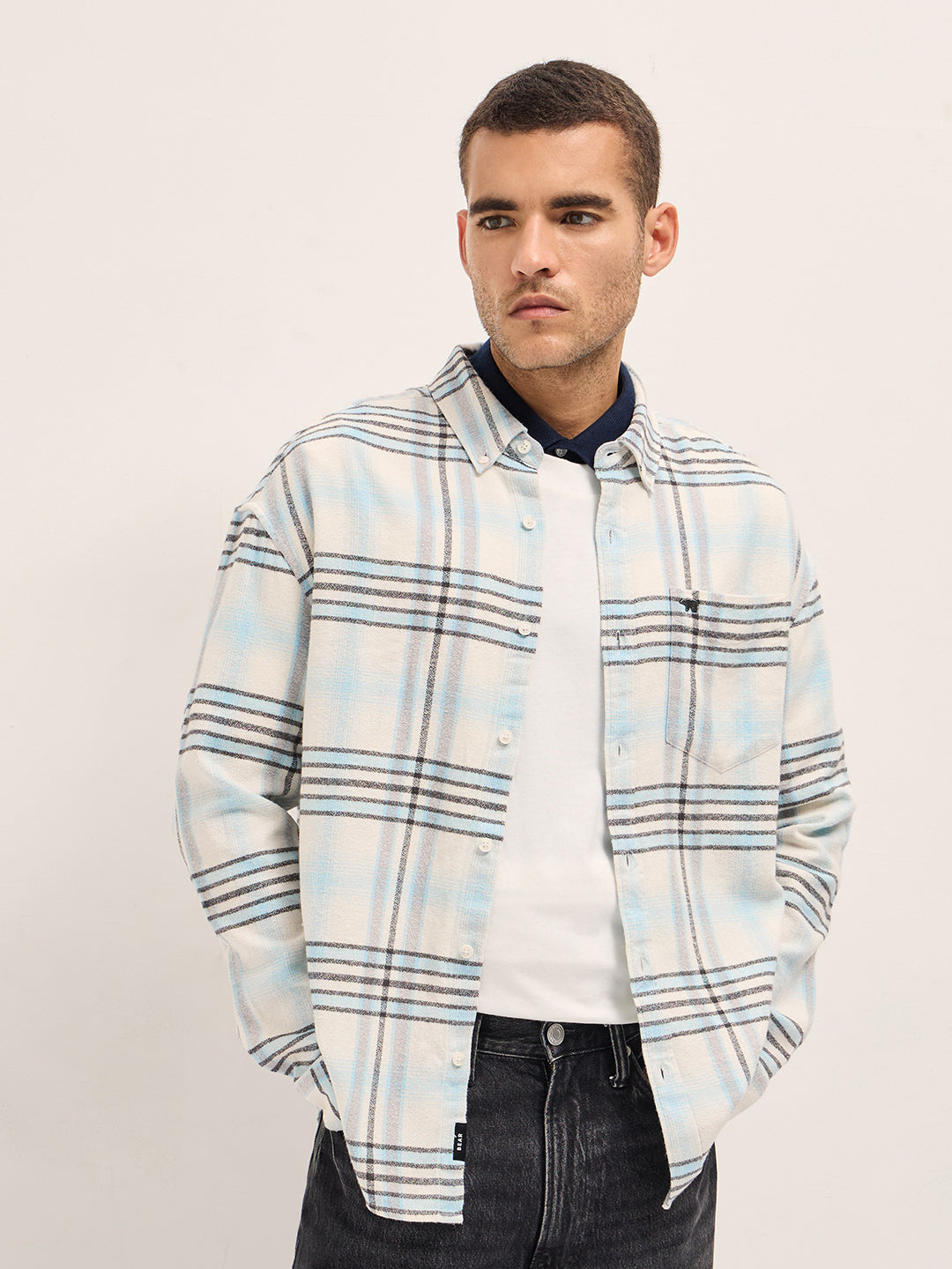 Multi-Color Checkered Relax Fit Flannel Overshirt