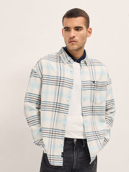 Multi-Color Checkered Relax Fit Flannel Overshirt