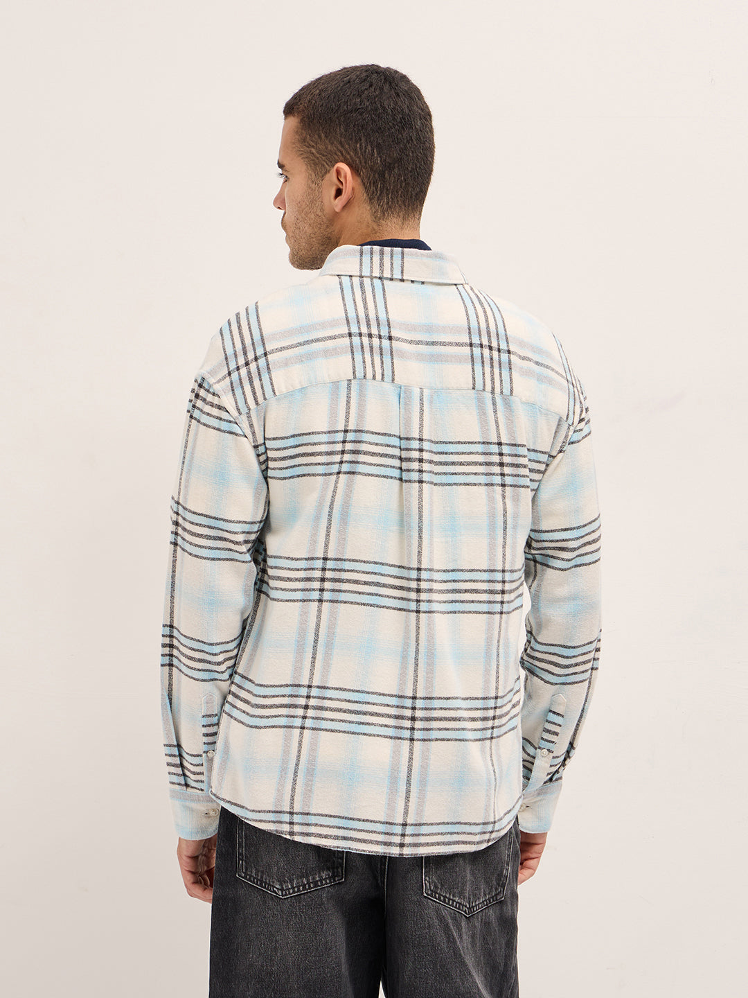 Multi-Color Checkered Relax Fit Flannel Overshirt