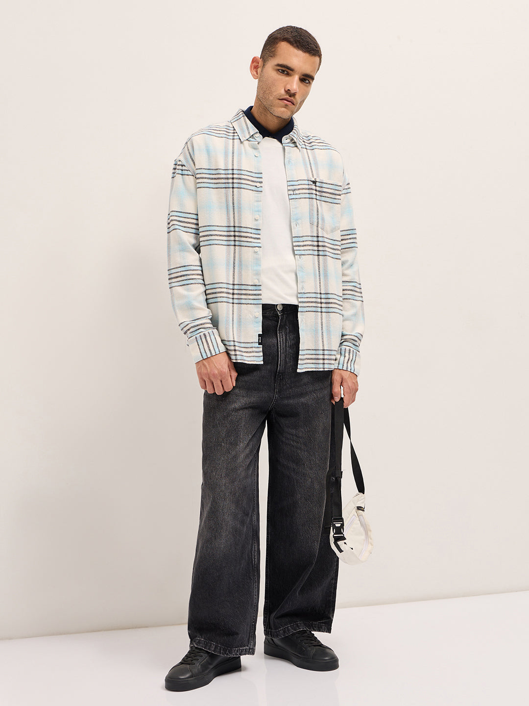 Multi-Color Checkered Relax Fit Flannel Overshirt