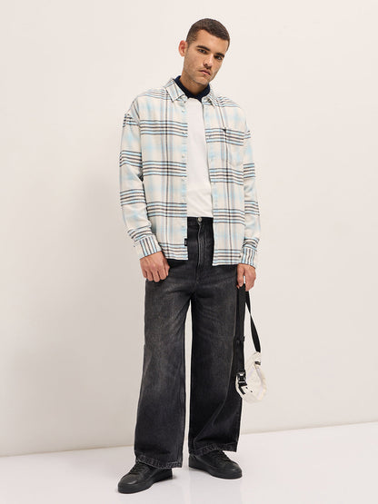 Multi-Color Checkered Relax Fit Flannel Overshirt