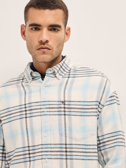 Multi-Color Checkered Relax Fit Flannel Overshirt