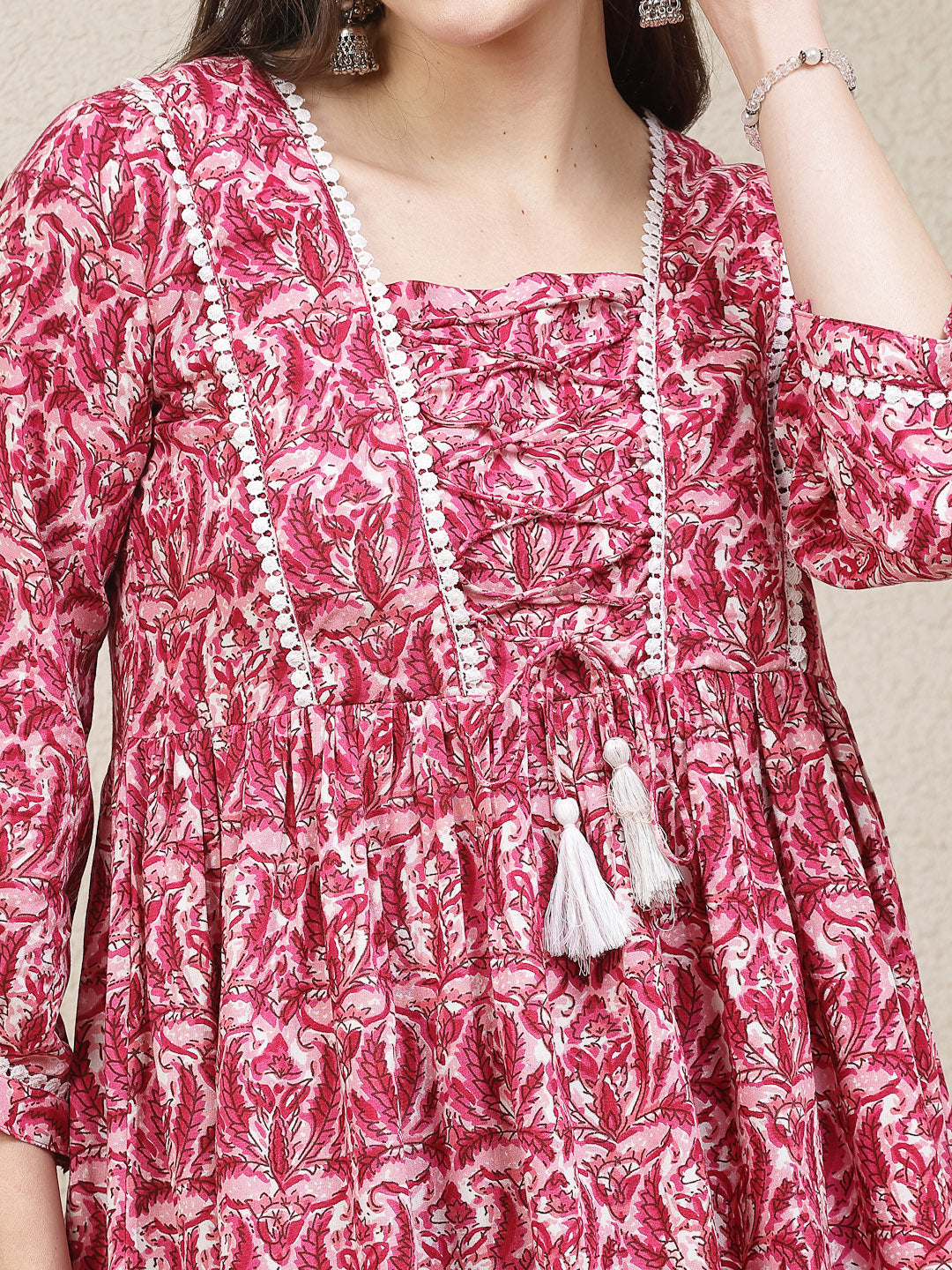 Stylum Women's Floral Printed Rayon Peplum Top (TOPMUMTAZ)