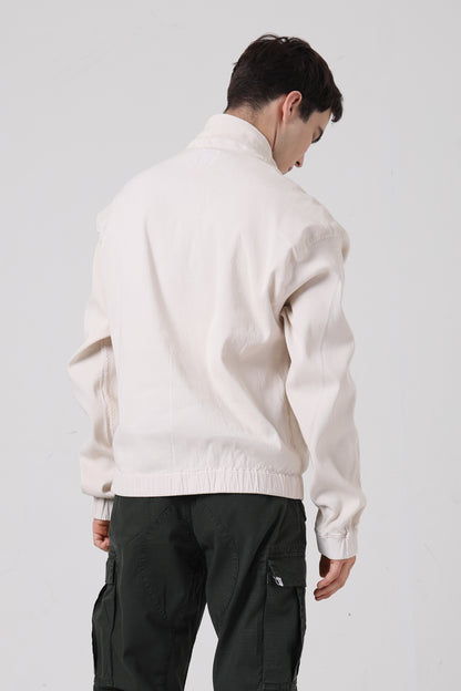 Corduroy Alpine Pullover- White