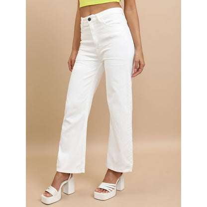 Tokyo Talkies Women's Flared Clean Look Stretchable Jeans